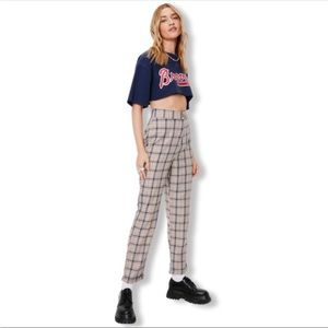 Nasty Gal lets take a rain check tapered beige pants